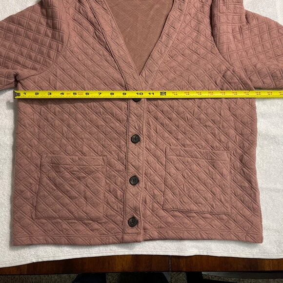 Madewell Womens Quilted Button-Up Cardigan Sweatshirt Small - Picture 10 of 15